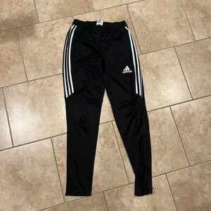 Adidas Men’s Black Joggers with White Stripes